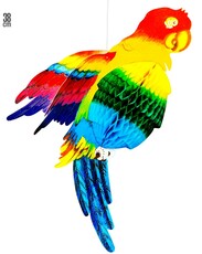 Barevný papírový papoušek