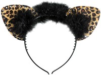 Čelenka s leopardíma ušima, hnědá