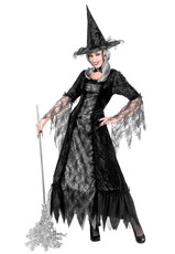 Dámský luxusní kostým čarodějnice s pavučinou