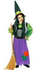Dívčí kostým čarodějnice, barevná