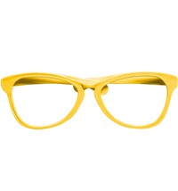 Gigantické klaunské brýle, žluté