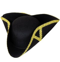 Pirátský klobouk triton se zlatým lemováním