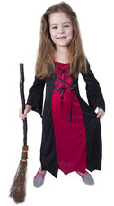 Dětský kostým bordó čarodějnice (S)