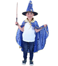 Dětský plášť modrý s kloboukem