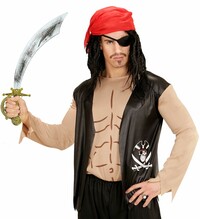 Pirátský set (košile, vesta, šátek, záslepka) XL