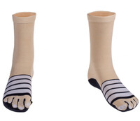 Ponožky se vzorem nazouváků, univerzální velikost