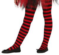 Dětské červeno-černé punčocháče (3-6 let)