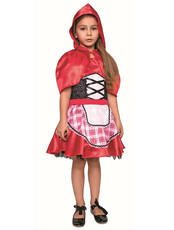 Dívčí kostým Červená Karkulka (šaty s pláštěm)