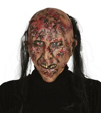 Latexová maska Zombie s vlasy