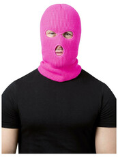 Lyžařská (zlodějská) kukla Balaclava, růžová