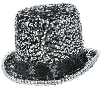 Stříbrný klobouk Deluxe s flitry