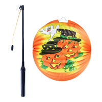 Lampion Halloween veselé dýně 25 cm se svítící hůlkou 39 cm