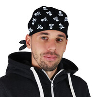 Šátek pirátský černobílý