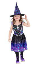 Dívčí kostým čarodějka s hvězdičkami