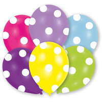 Balónky s puntíky 6 ks, 27,5 cm