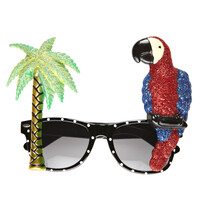 Havajské brýle s palmou a papouškem