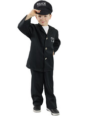 Dětský kostým policista s čepicí - český potisk (4-6 let)