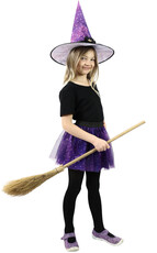 Dětský kostým tutu sukně čarodějnice s kloboukem (pro věk 3-7 let)