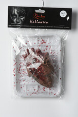 Halloweenská dekorace srdce na tácku