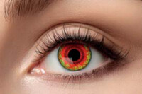 Certifikované týdenní barevné kontaktní čočky nedioptrické, červené monstrum 84095241.W55