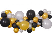 Balónková girlanda černozlaté barvě (3m, 65 balónků)