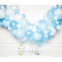 Modrobílá balónková girlanda (4m, 70 balónků)