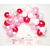 Růžová balónková girlanda (4m, 70 balónků)