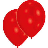 Sada 10ks červených balónků (průměr 27cm)
