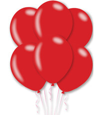 Sada 10ks metalicky červených balónků (průměr 27cm)
