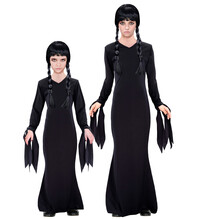 Dívčí dlouhé šaty Wednesday Addams