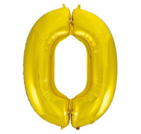 Fóliový balónek číslice 0 zlatý, 92 cm