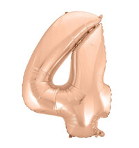 Fóliový balónek číslice čtyři rose gold, 92 cm