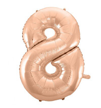 Fóliový balónek číslice osm rose gold, 92 cm