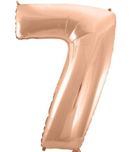 Fóliový balónek číslice sedm rose gold, 92 cm