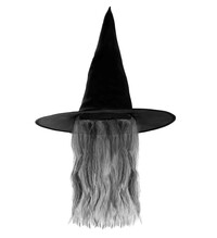 Čarodějnický klobouk s vlasy