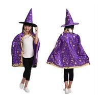 Dětský plášť fialový s kloboukem čarodějnice/Halloween