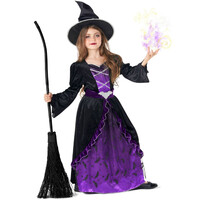 Dívčí kostým čarodějnice fialová, velikost 7-9 let