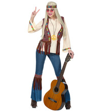 Dámský hippie kostým s náhrdelníkem