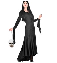 Dámský kostým Morticia Addams (šaty, kabelka)
