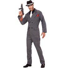 Pánský černý pruhovaný kostým gangster z 20. let (sako, kalhoty)