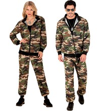 Unisex camouflage disco šusťákovka z 80. a 90. let