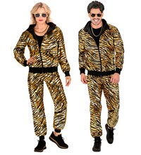 Unisex metalická tygří disco šusťákovka z 80. a 90. let