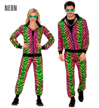 Unisex neonová disco rave šusťákovka z 80. a 90. let