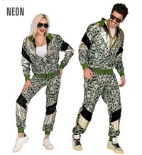 Unisex neonová dolarová disco šusťákovka z 80. a 90. let