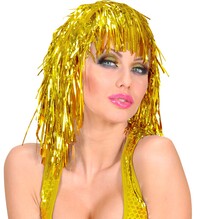 Dámská zlatá disco paruka