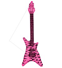 Rocková nafukovací kytara,černo-růžová 95cm