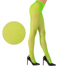 Zelené neonové fishnet punčocháče