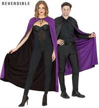 Oboustranný plášť, černo-fialový, 130 cm