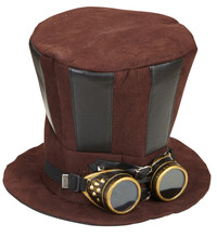 Steampunk klobouk s brýlemi