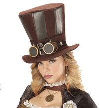 Steampunk klobouk s brýlemi